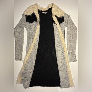 Elegant Black and Cream Women's Cardigan